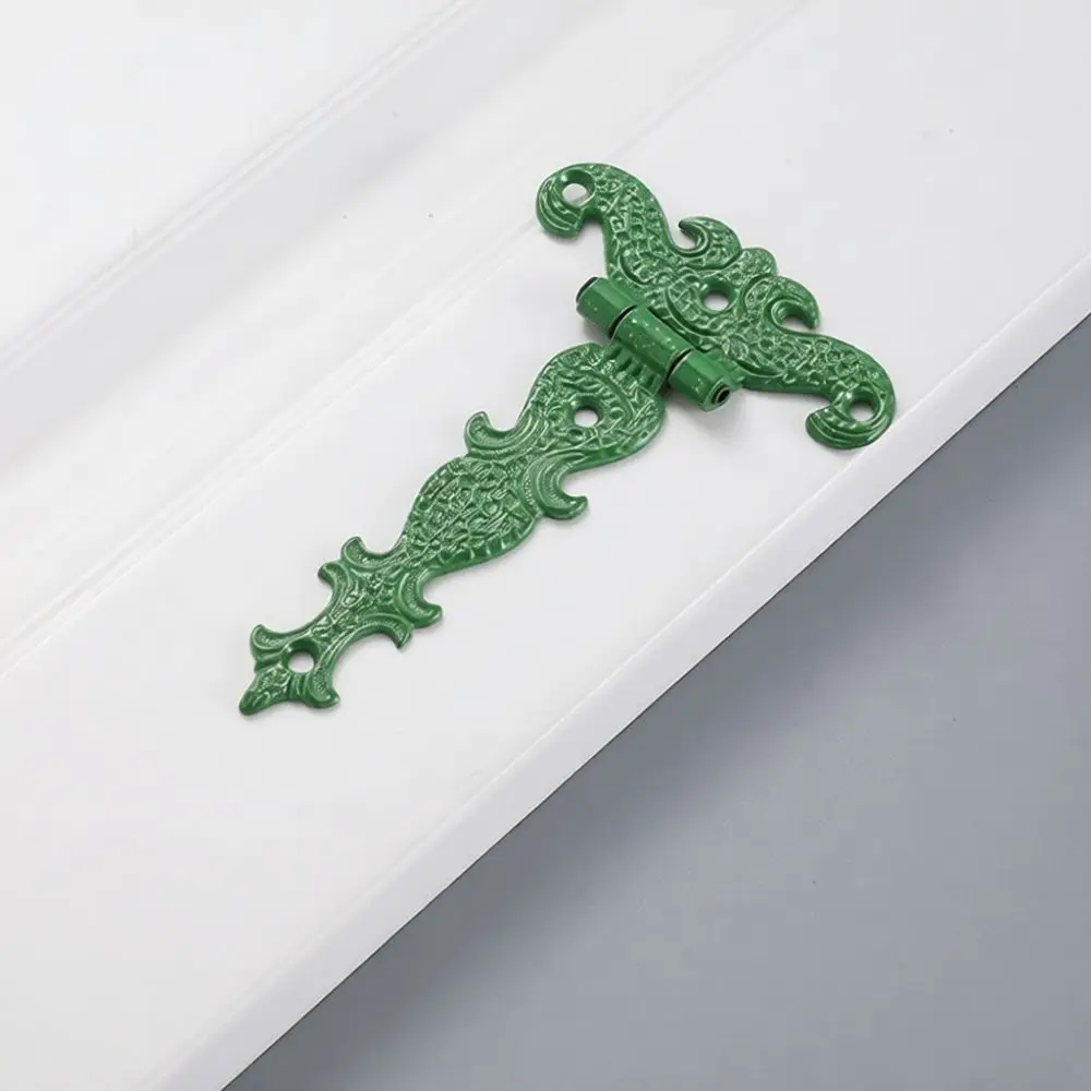 Decorative Floral Pattern Hinge Zinc Alloy Furniture Hardware Connector For Cabinet Door Jewelry Box Wood Case Repair
