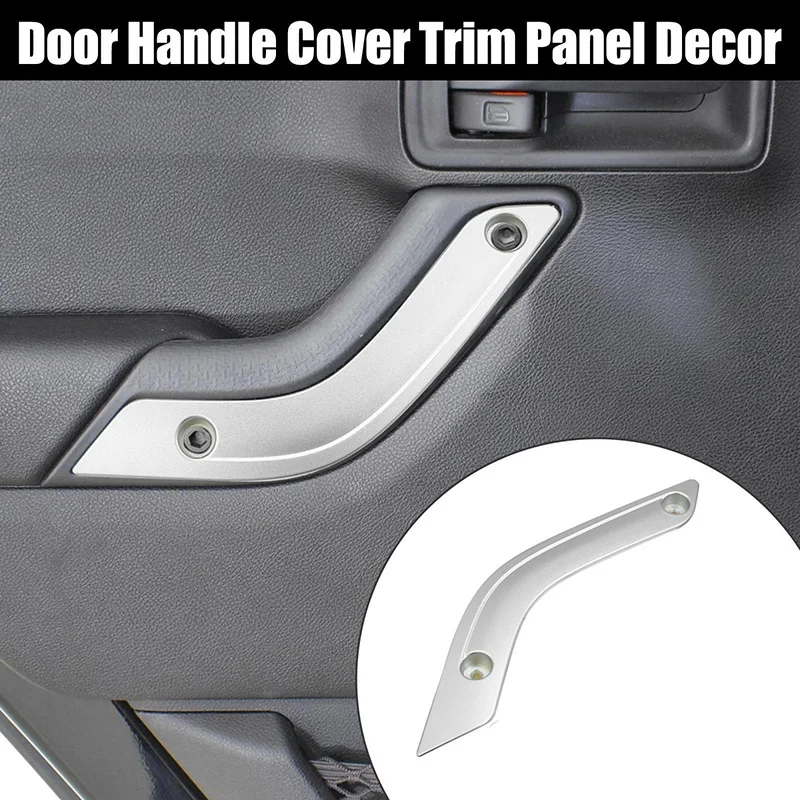 Car Interior Door Handles Left & Right For Jeep Wrangler JK 2007-2017 Door Grab Handle Inserts Cover Replacement Car Accessories