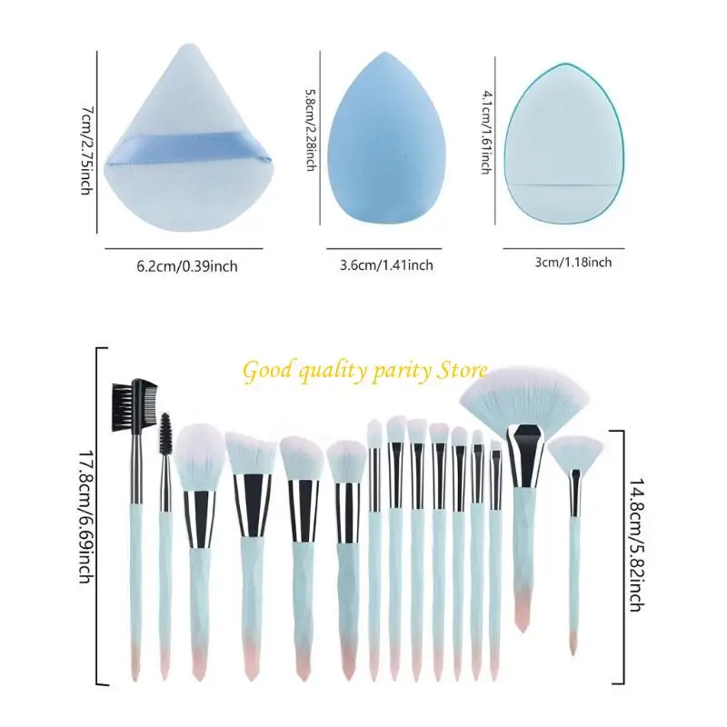 M4ya 1 set maquillage pinceau pliant bol lavage brosse cosmétique poudre bouffée pour