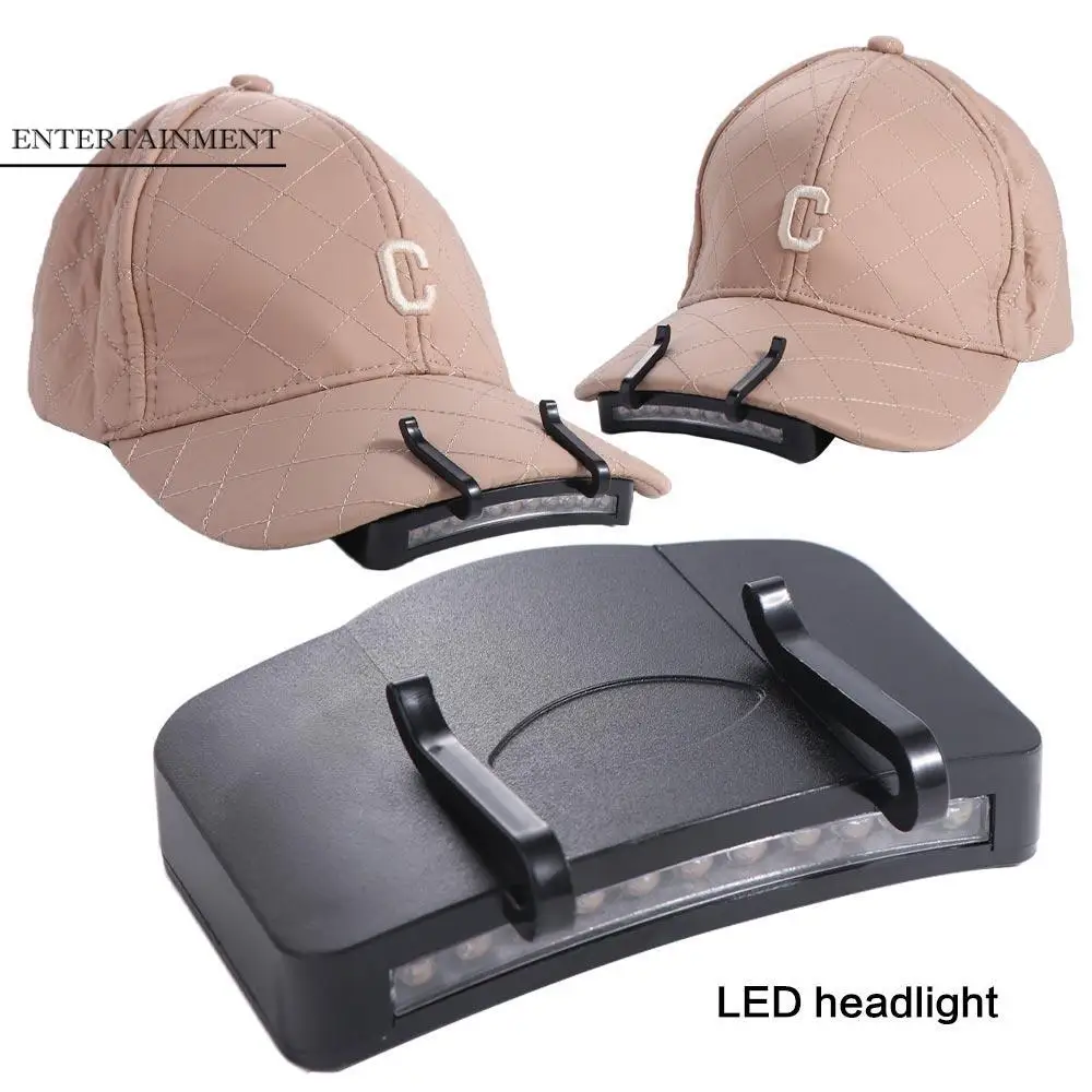 

Portable 11LED Hat Brim Light Front Light Headlamp Baseball Cap Light Lightweight Compact Hat Clip Lamp Running Cycling
