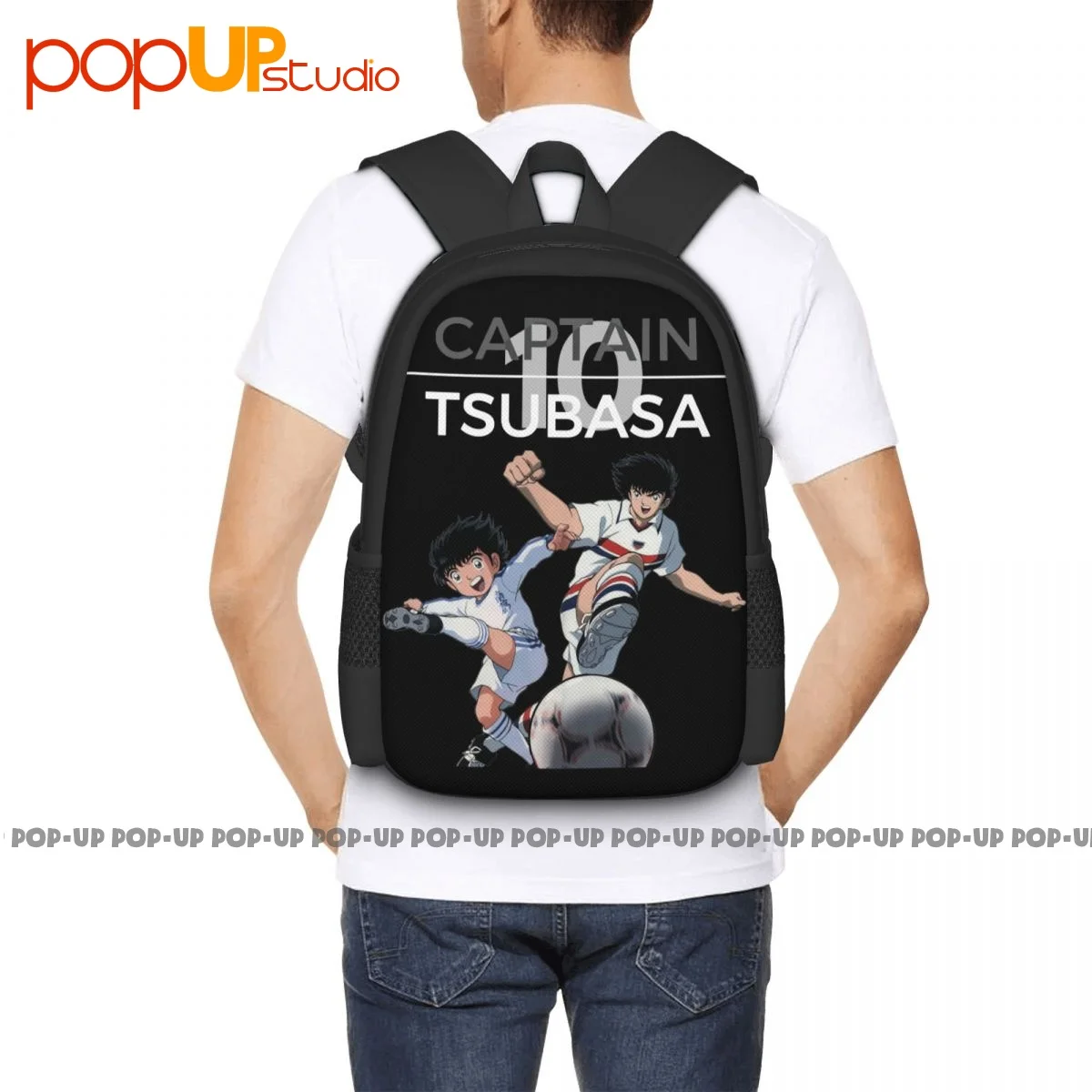 Holly E Benji Captain Tsubasa Cartone Anni Calcio Backpack Large Capacity Vintage Foldable Gym Tote Bag Multi-function