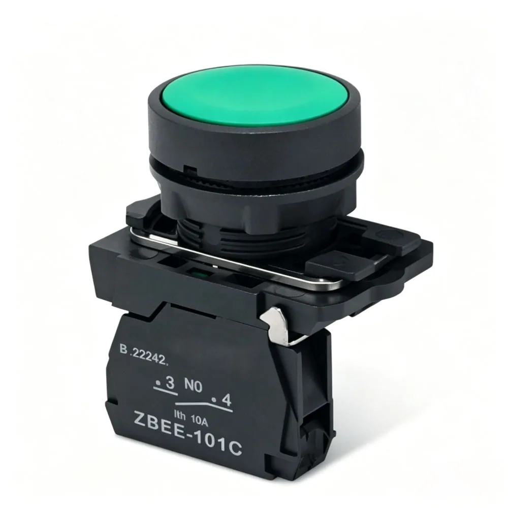Brand new original XB5AA31C flat head button green one normally open XB5AA31C=ZB5AZ101C+ZB5AA3C