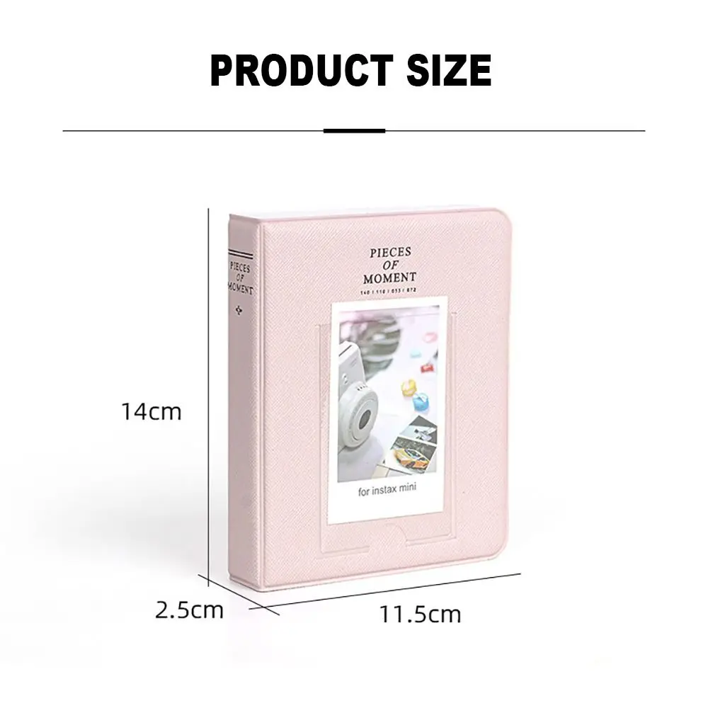 64Pockets Photo Album Instant Camera 3inch Pictures Storage Case Stamps Tickets Cards Organizer for Fujifilm Instax Mini 12/11/9