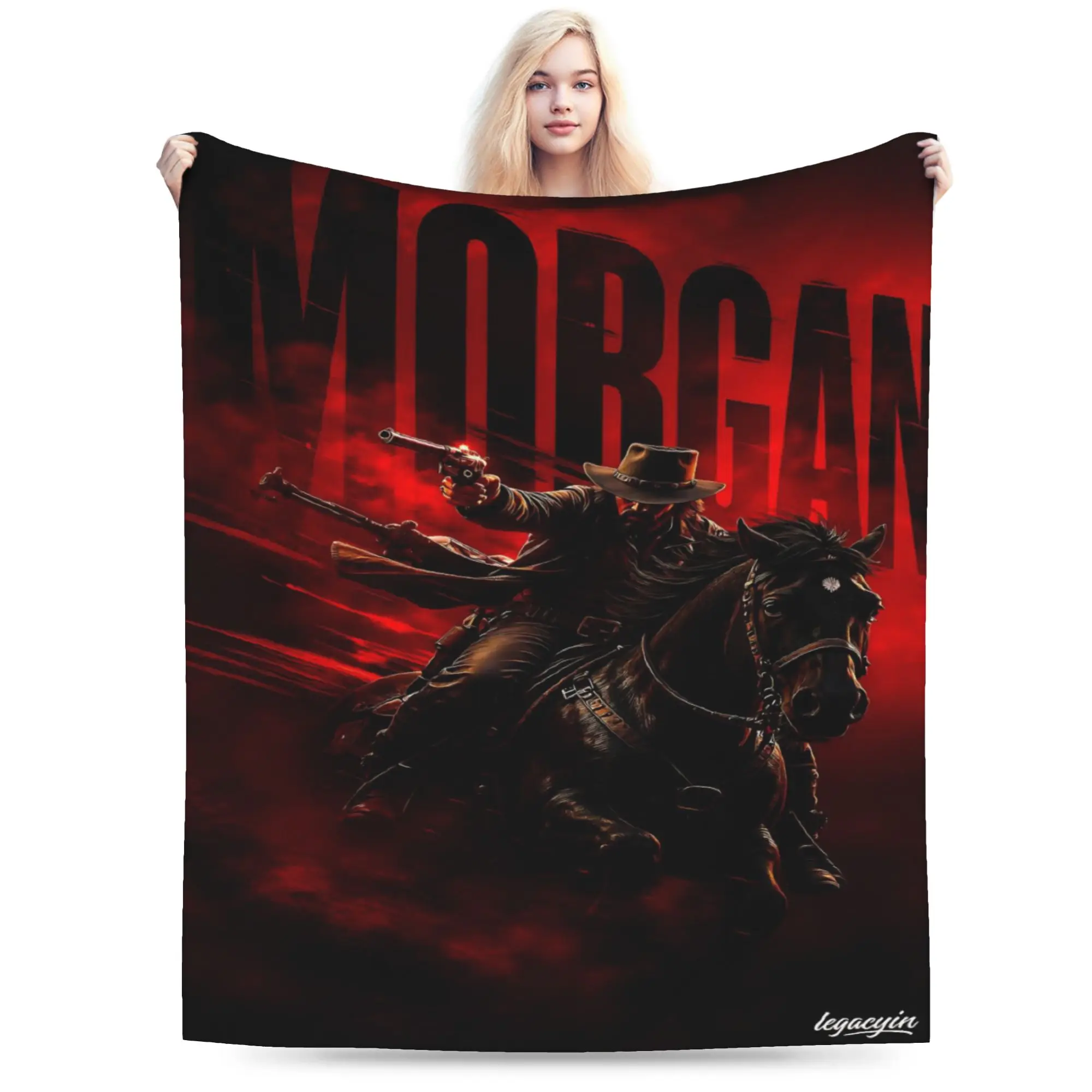 Arthurs Morgans Blanket Fleece  Cozy Lightweight Thin Throw Blankets for Bedding Bedspread