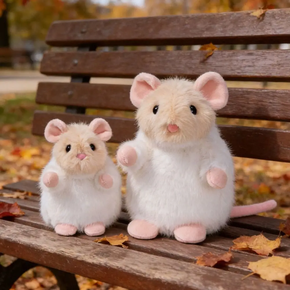 Cartoon 3 Colour Simulation Mouse Soft Cute Cartoon Pet Fancy Rat Simulation Stuffed Flower Branch Pet Cat