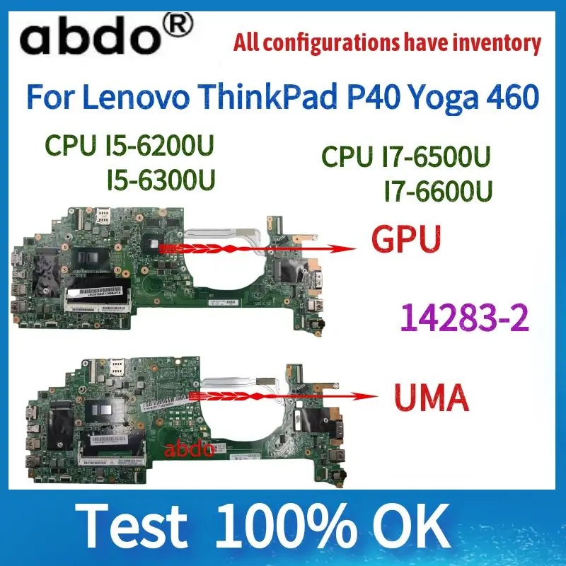 ¿Por qué el motherboard para Lenovo ThinkPad P40 Yoga 460 (14283) es la mejor opción para tu laptop?