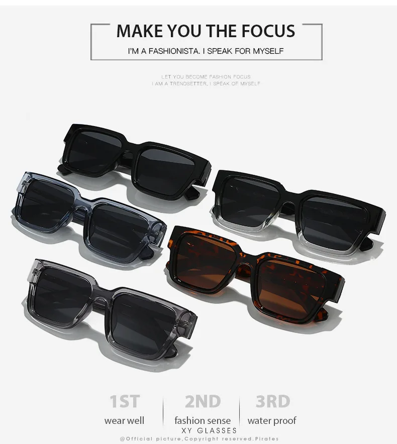 Klassische quadratische Sonnenbrille, polarisierte Sonnenbrille für Damen und Herren, zum Fahren, Angeln, Sonnenschutz, Metallkern, TAC-Linsenschirme – Detail 3