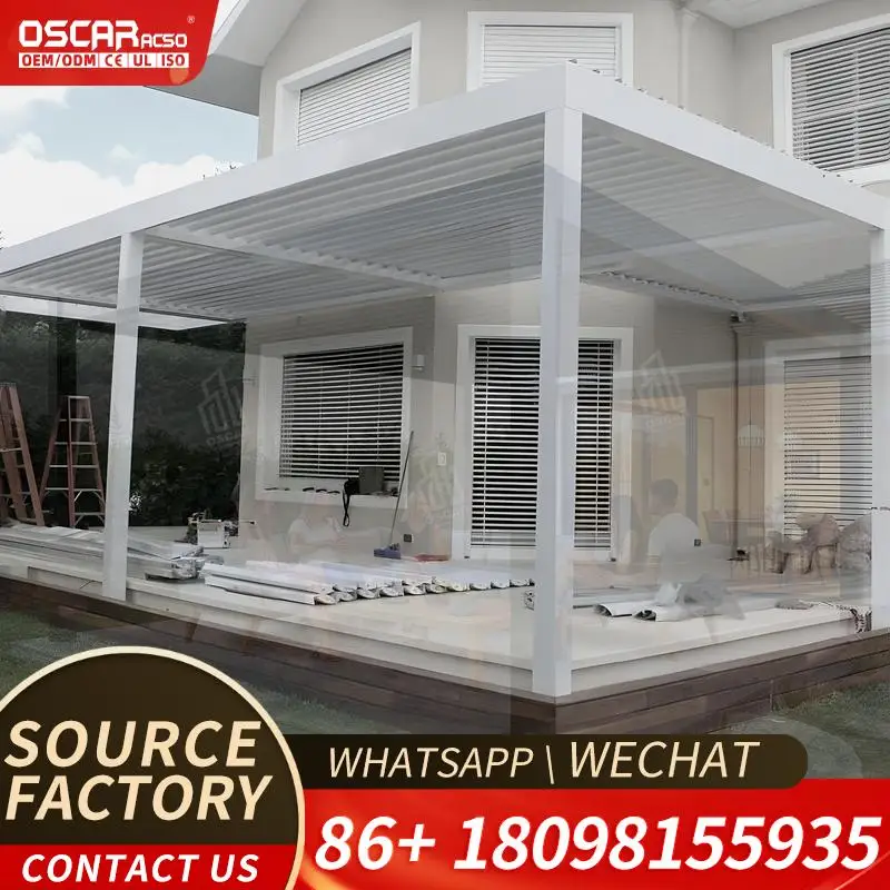 UV Protected Motorized Wind proof Roll up Shades Transparent Outdoor Blinds Ideal for Gardens Patios Terraces Popular Smart Blin