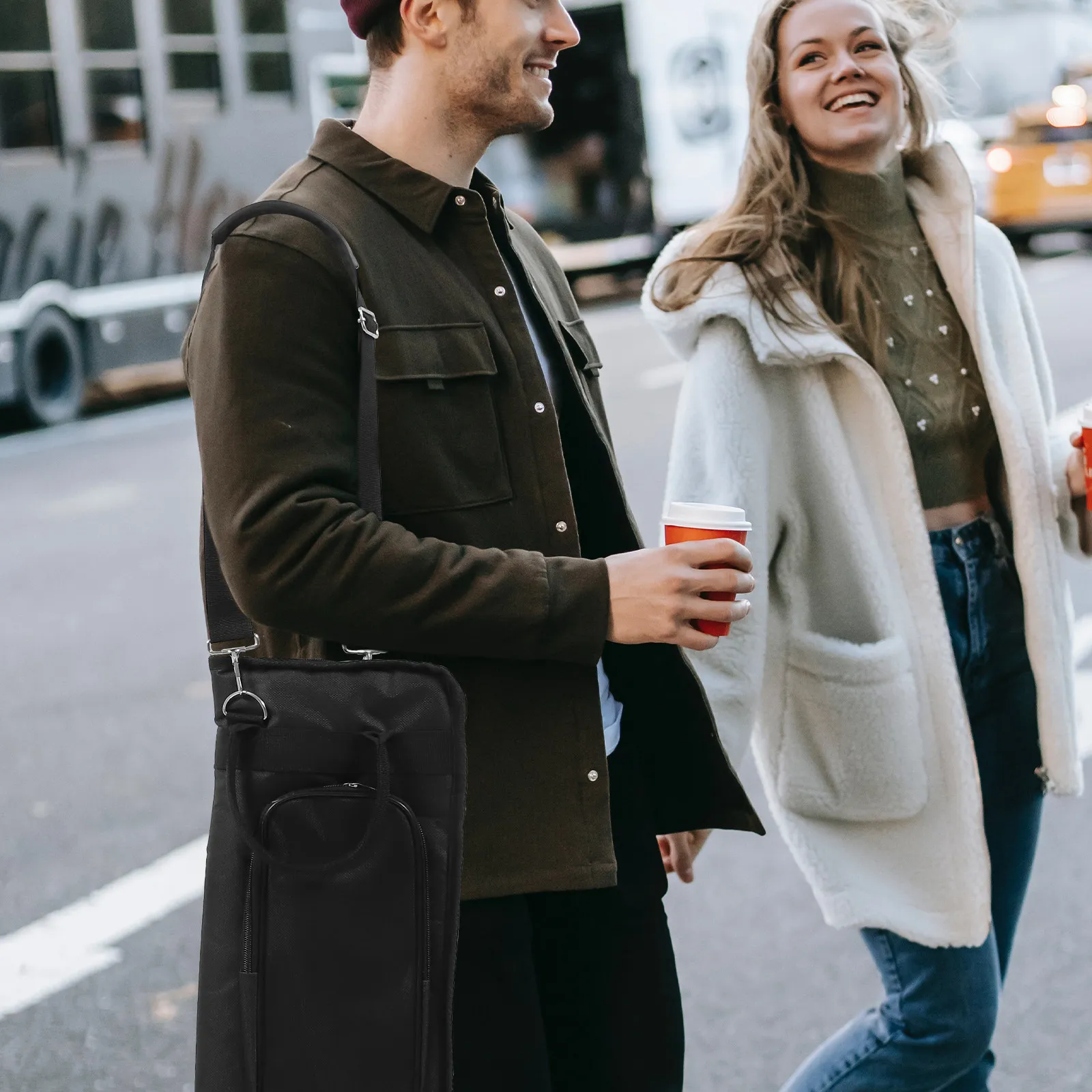 

Профессиональный чехол для барабанных палочек, 1 шт., сверхпрочный, износостойкий, с несколькими карманами для палочек и инструментов, сумка-рюкзак