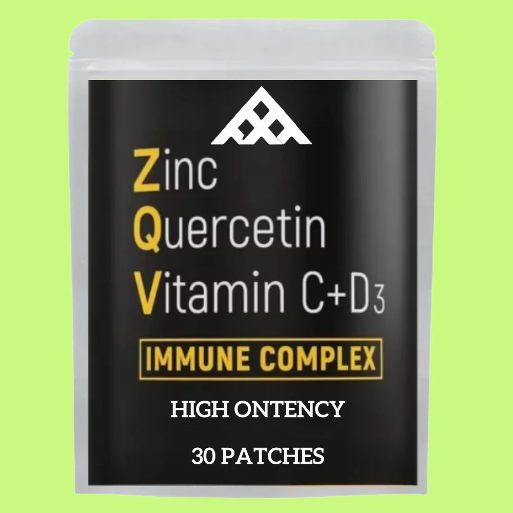30 رقعة من الزنك Quercetin Transdermal مع البذور السوداء الزنك بيكولينات فيتامين C فيتامين D3 دعم الجهاز التنفسي