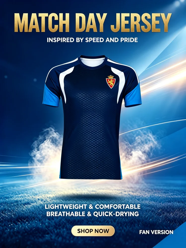 2026 Sommer Zaragoza 3D-Druck Fußballtrikot Herren Damen Sport-T-Shirt Atmungsaktiv Schnelltrocknend Locker Sitzend Streetwear Familien- und Kinder-T-Shirts