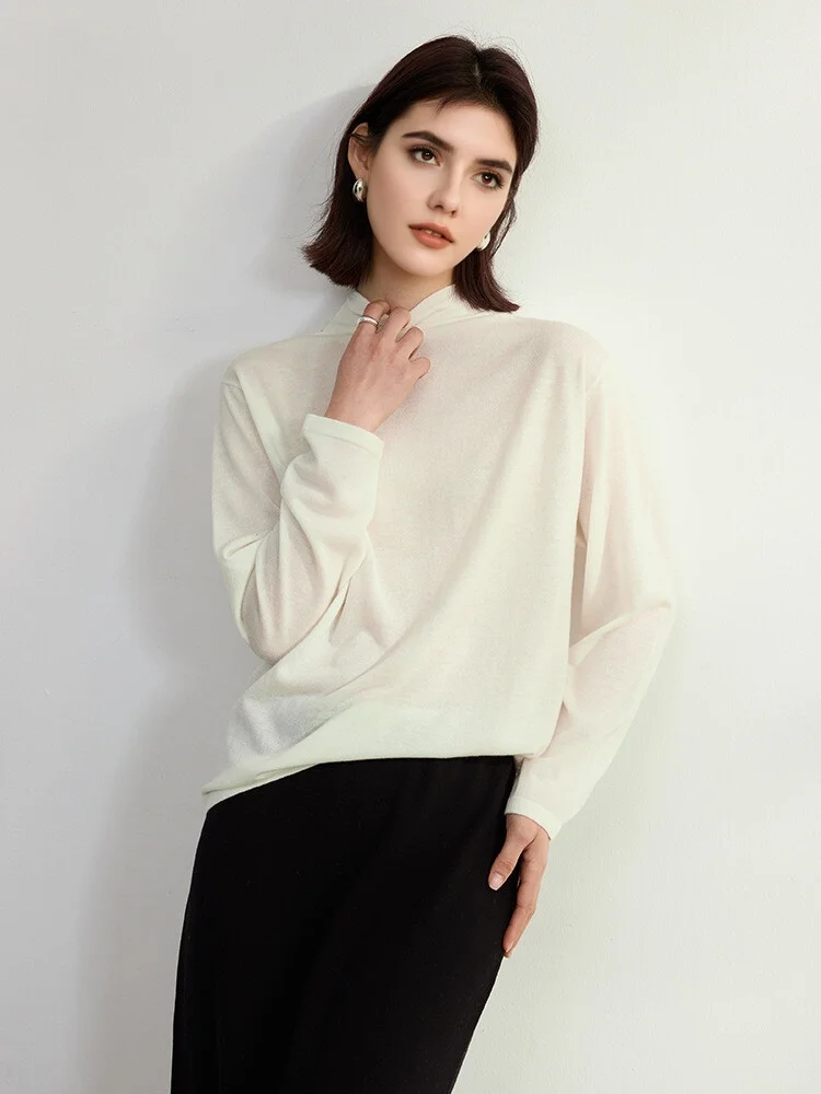 SuyaDream, Soft Pullovers for Woman, Wool Blend, O Neck Sweaters, 2025 Fall Winter Cozy Top