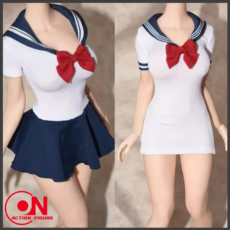 Customized 1/6 Scale Female JK School Uniform Sailor Outfit Clothes Model Fit 12\'\' Worldbox AT202 Female Soldier Action Figure