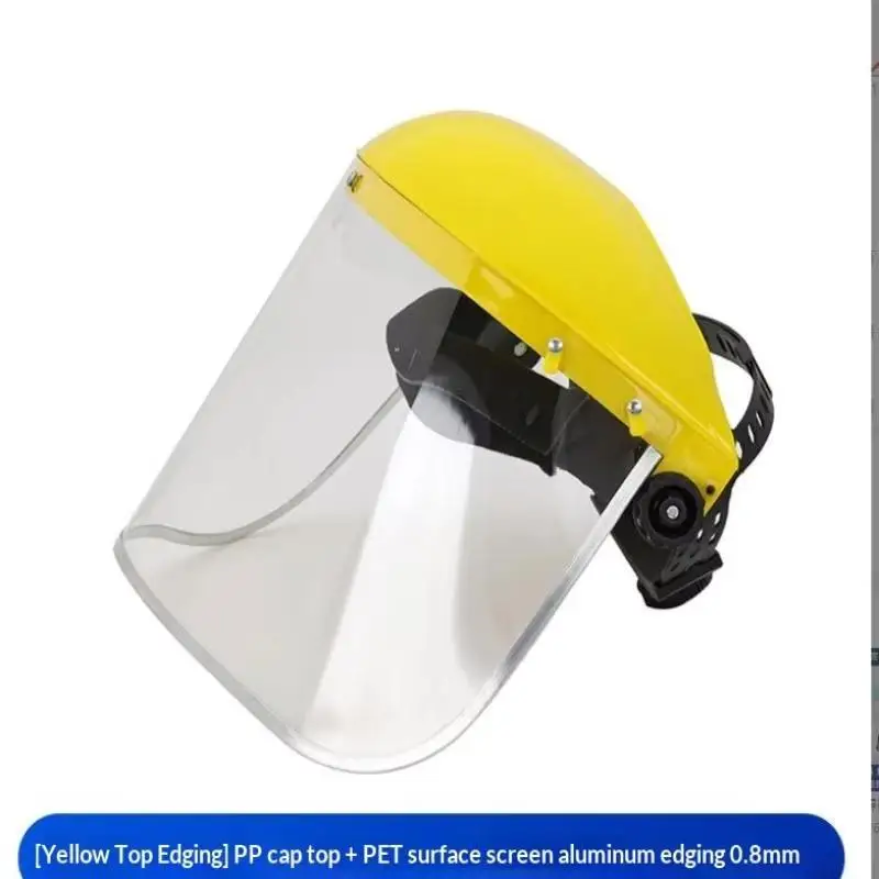 Mesh Face Shield Safety Helmet for Garden Grass Trimmer and Weed Wacker Protection