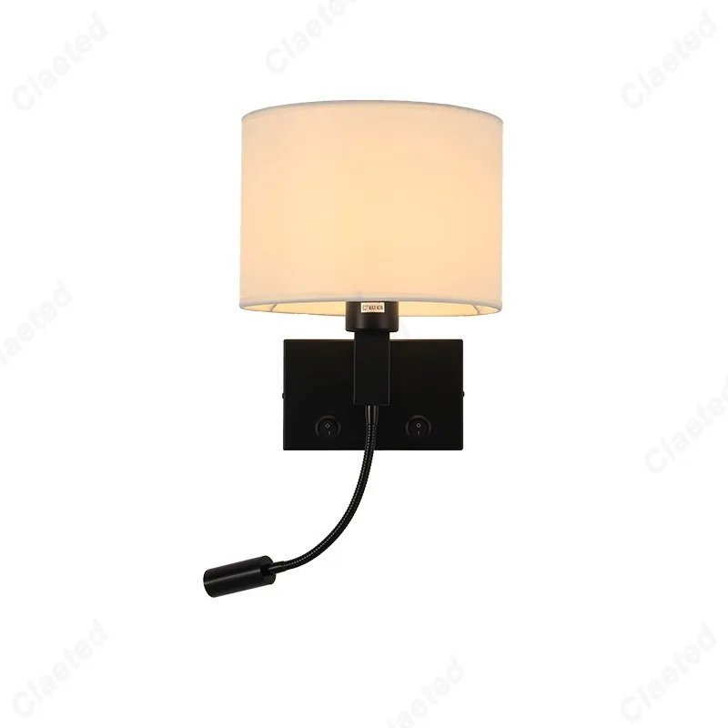 Ajustável LED Tecido Abajur, Luz de parede, ângulo Spotlight, Quarto, Cabeceira, Leitura, Interior, Sala de estar, Luminária, E27