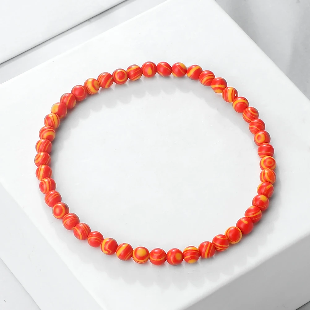 Mini 4mm Beaded Bracelets For Women Natural Stone Multicolor Malachite Bracelets For Men Friendship Yoga Healing Health Jewelry