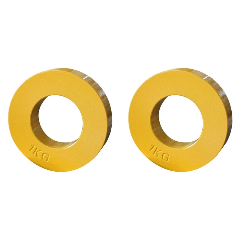 2X Fractional Weights Fractional Weights Mini Weight Plates Strength Training Plates Accurate Disk Accessory Yellow 1Kg