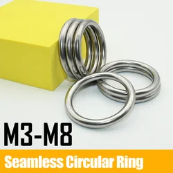 A2 304 Stainless Steel Round Rings Smooth Solid O Ring M3 M4 M5 M6 M8 for Rigging Marine Boat Hammock Yoga Hanging Fishing ORing