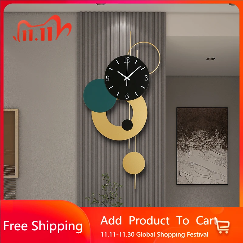 

Fashion Round Minimalist Wall Clock Art Living Room Design European Wall Clock Unusual Unique Reloj Digital Pared Home Decor