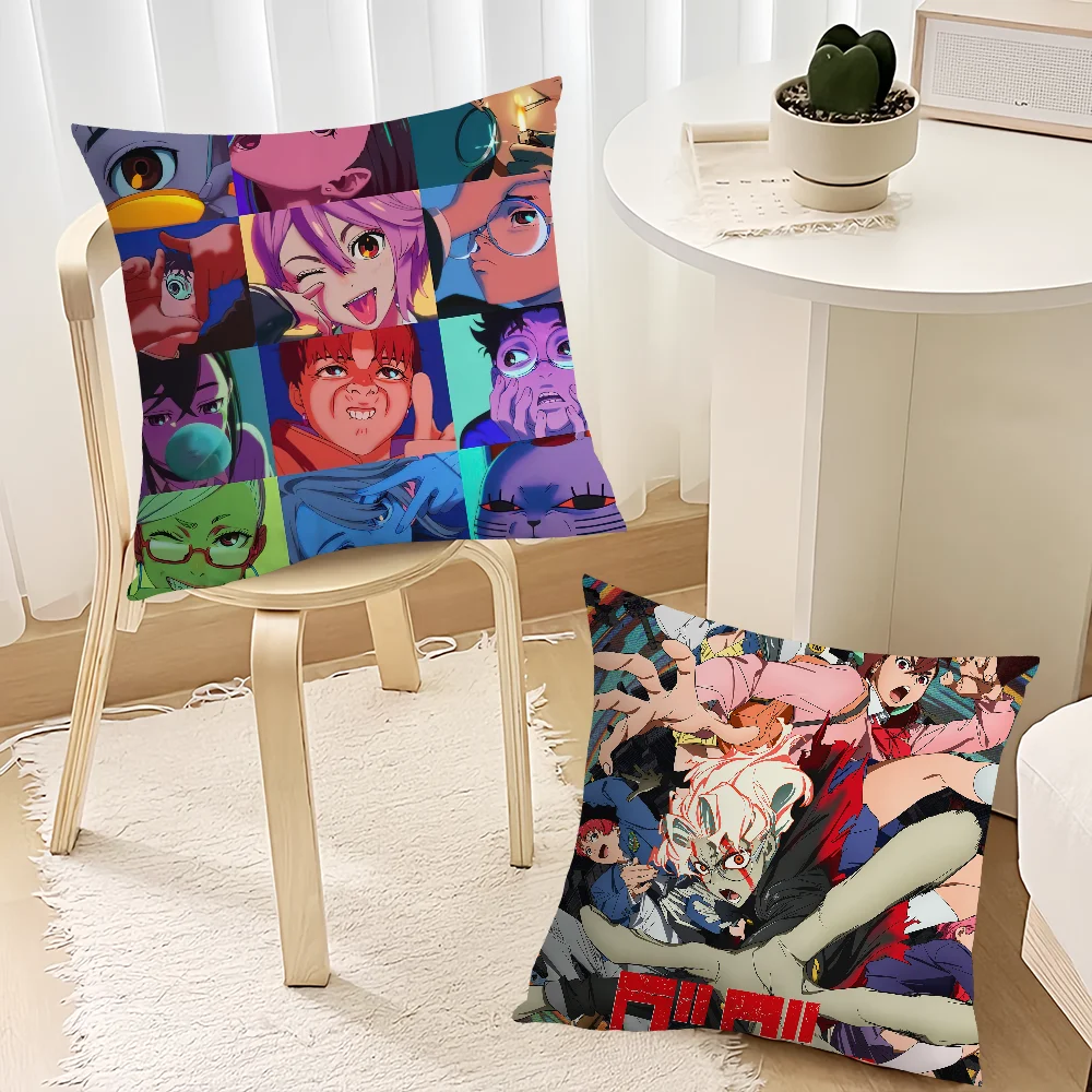 Anime D-Dandadanss cushion cover Living Room Accent Couch Back Support Square Lounge Restful Nap Companion Pillow Case