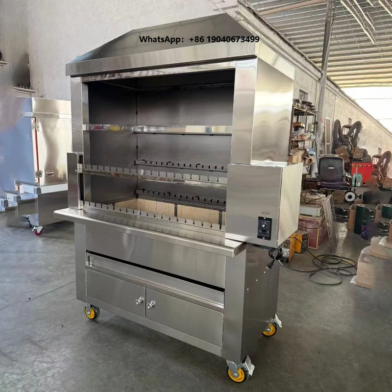 Commercial Lamp Mutton Pork Rotisserie Bbq Smoker Gas Grill for Roasting Meat Pig Roaster Charcoal Gas BBQ Grill Machine XH