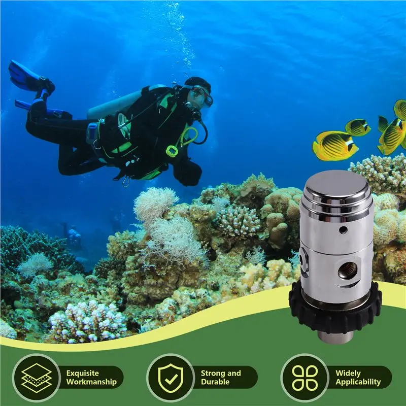 A89E-Scuba Diving First Stage Regulator Inflation Connector G5/8 Thread Metal Underwater Equipment view 2