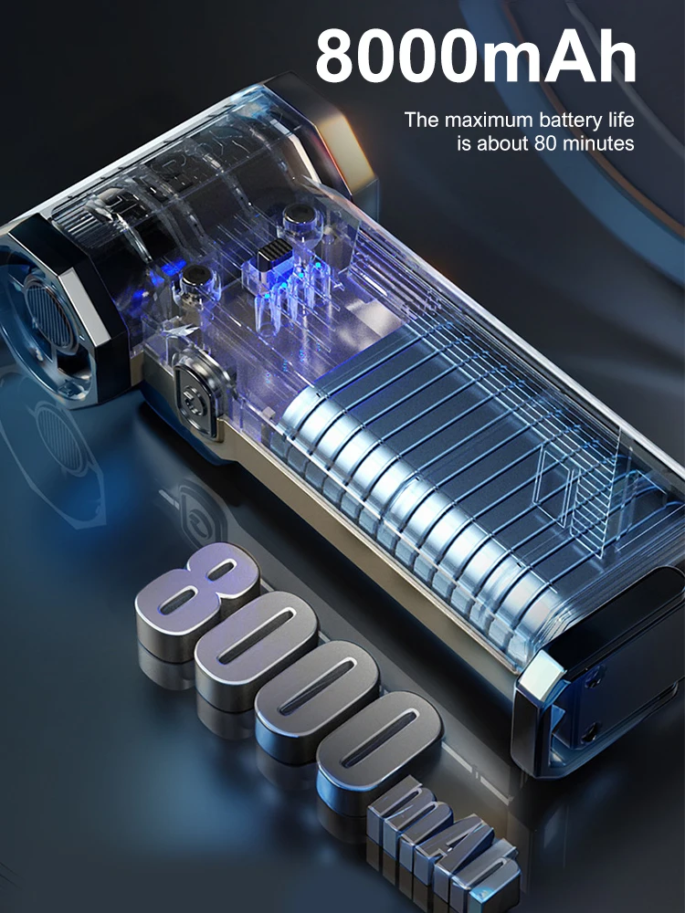 60m/s Handheld Mini Turbo Jet Fan 200000RPM High-Speed Powerful air Blower 8000mah Powerful Dust Blower 4Gear Control