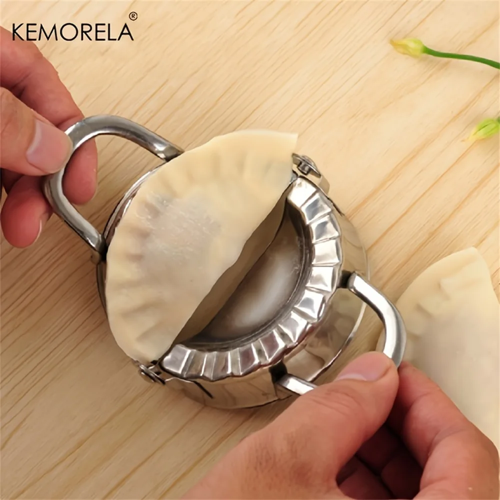 KEMORELA 1PCS Stainless Steel Dumpling Maker Mold Wrapper Dough Cutter Pie Ravioli Dumpling Mould Tools Kitchen Accessories