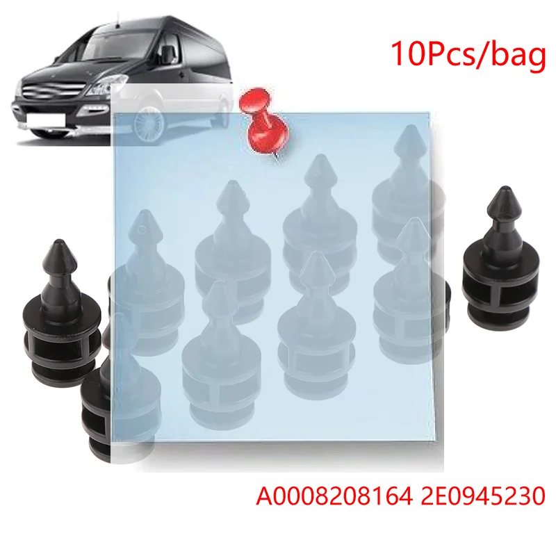 

10PCS Rear Tail Light Lamp Repair Fixing Trim Clips Plastic For Car Accessories A0008208164 2E0945230 Black