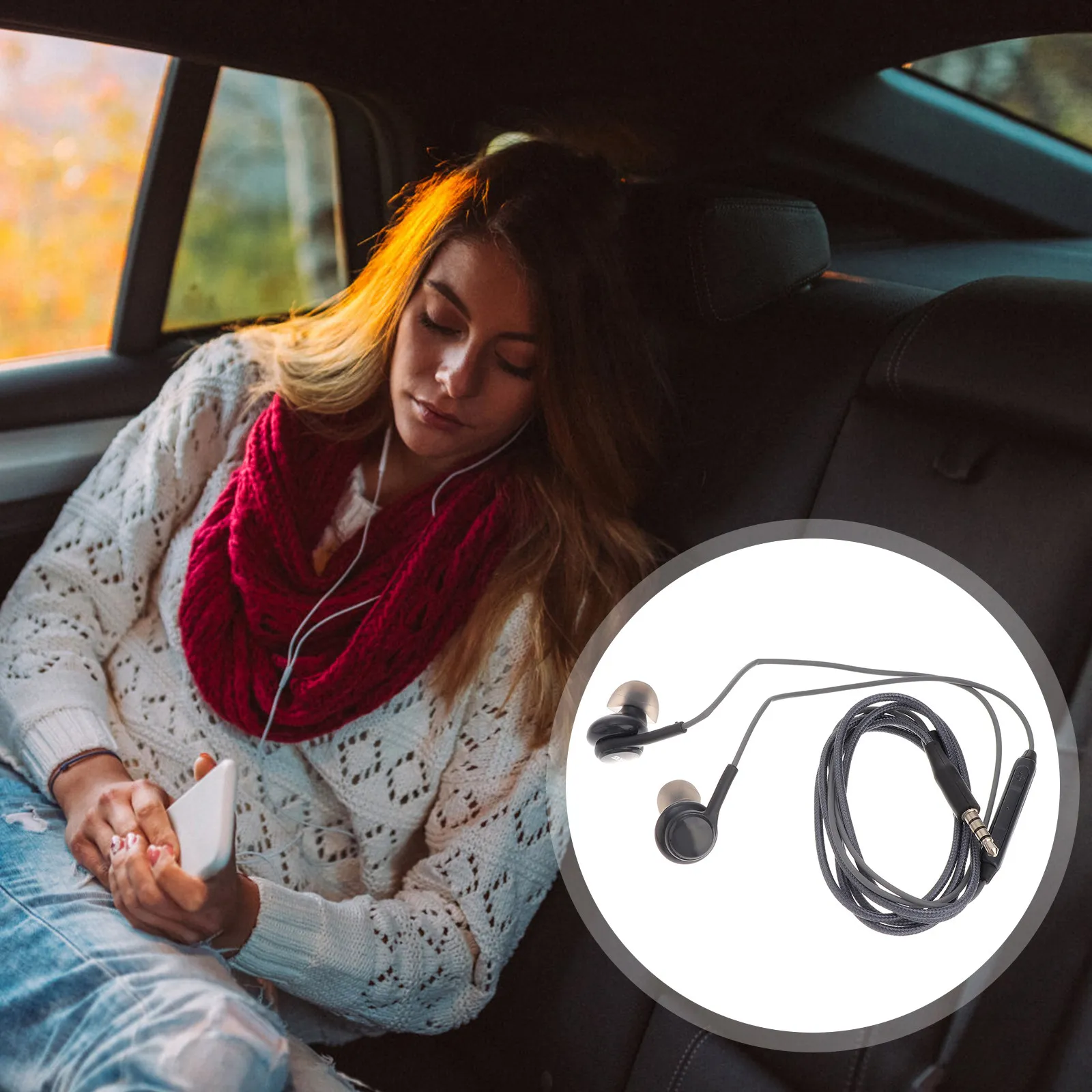 Professional Sleeping Earbuds Silicone in-Ear Design Comfortable Fit No Ear Ache Ambient Noise Blocking for 3.5mm