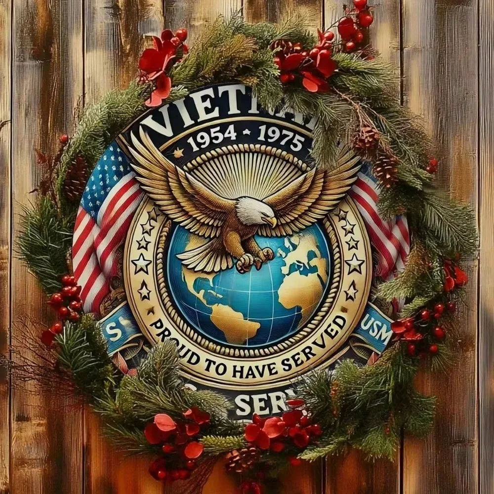 الاتجاه العسكري فيتنام ™   فيتنام 1954-1975 علامة معدنية تذكارية، لوحة فنية جدارية عسكرية عتيقة متينة