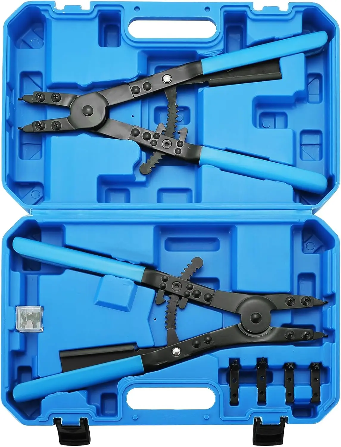 

Набор плоскогубцев с стопорными кольцами 16 футов, 2 шт., сверхмощные внешние/внутренние, прямые и угловые насадки