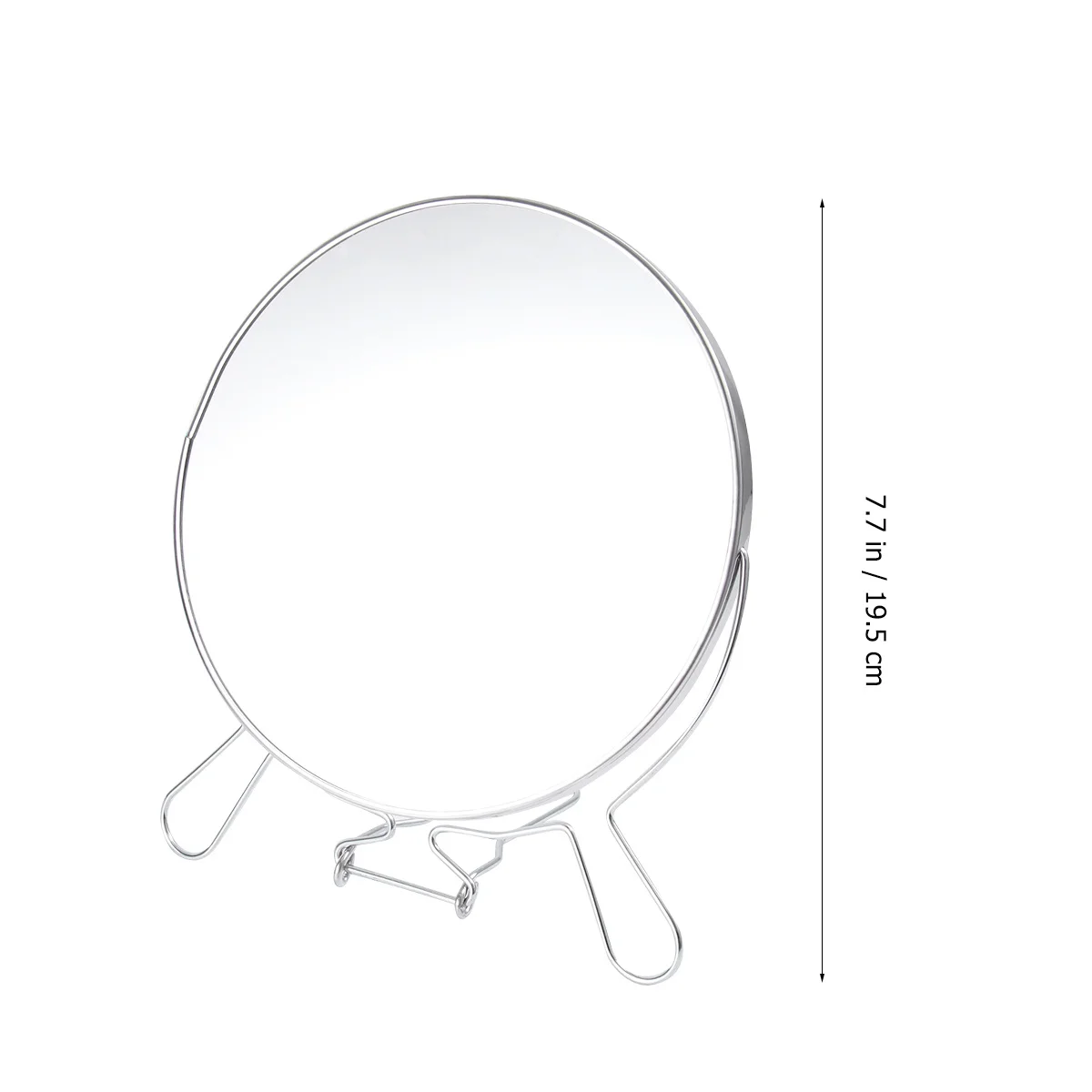 2 pçs espelho de maquiagem dupla face 8 Polegada vidro de metal rotação de 360 graus espelho de mesa ajustável para maquiagem barbear minimalista