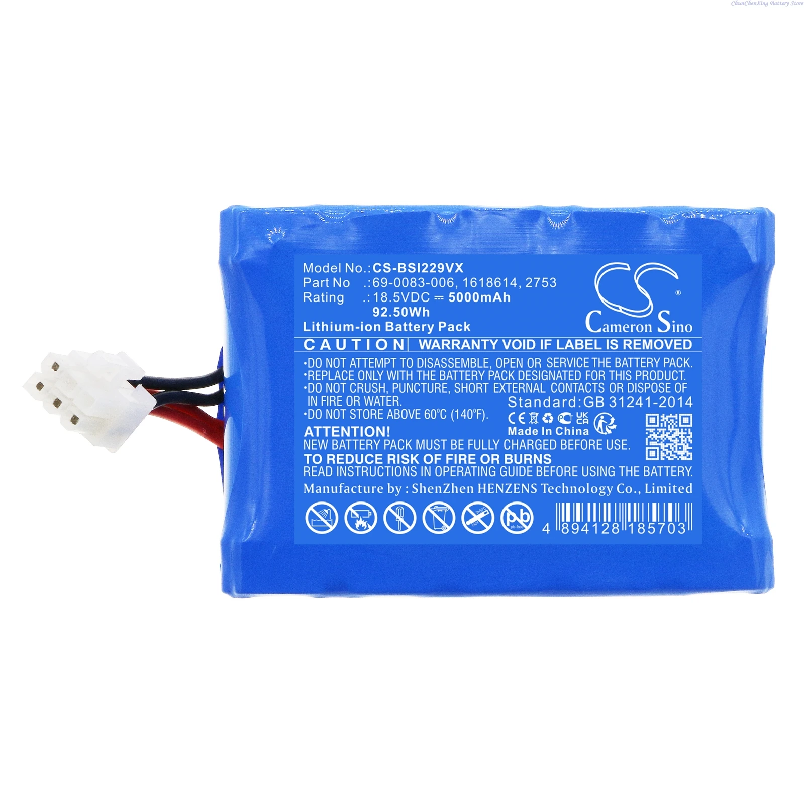 

CS 18.5V 5000mAh Vacuum Cleaner Battery 1618614 for Bissell ICONpet 2291 2291A P488 2291+ 2294+ 2581+ Robotic 2294 2581 +Tool