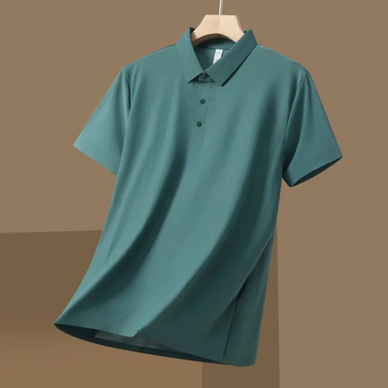 Couple Outdoor Comprehensive Training Lightweight Breathable T-shirt Summer Fashion Trend Ice Silk Quick Drying Polo Shirt