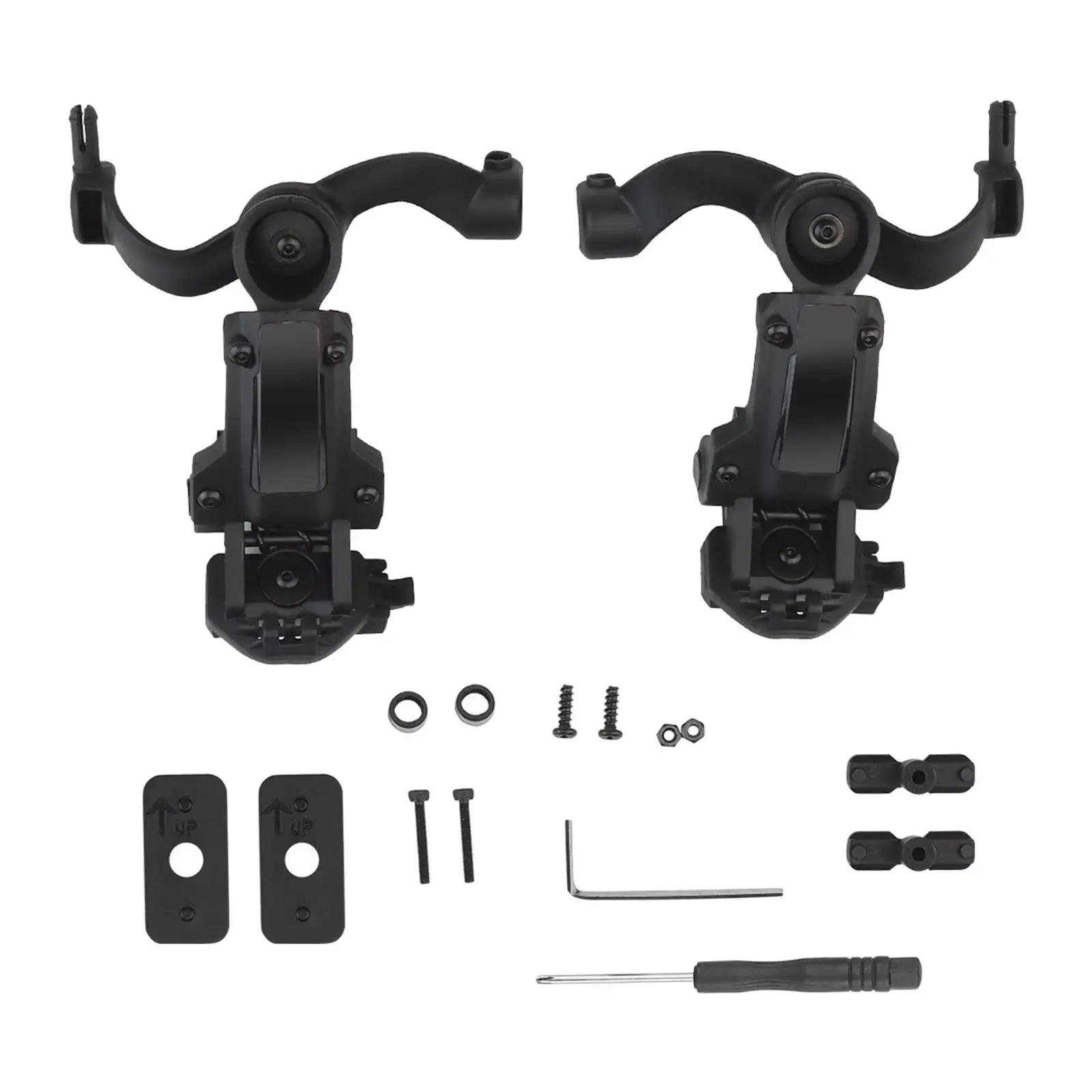Multi Angle Helmet Rail Adapter Headset Bracket Kit for Motorcycle Helmet Gear Sturdy Nylon
