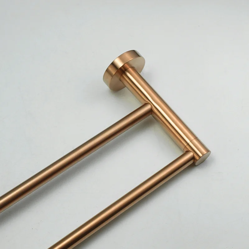 Brushed Rose Gold 304 Stainless Steel Wall Hook Toilet Paper Holder Towel Bar Toilet brush Bath towel rack Bathroom Accessories