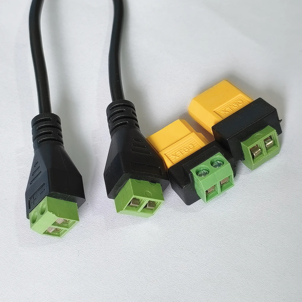 1 Stück XT60 Stecker auf 2P grüne lötfreie Klemme 5A Adapterkabel Schraubfixierung Ladekabel für RC Drohnen-Balancer-Ladegerät – Detail 5