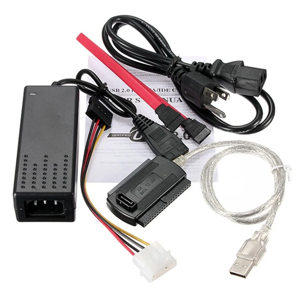 3 In 1 Adapter Cable USB To FOR-Sata IDE Converter Cable Adapter For Hard Drive Disk Converter With Power Supply For Computer