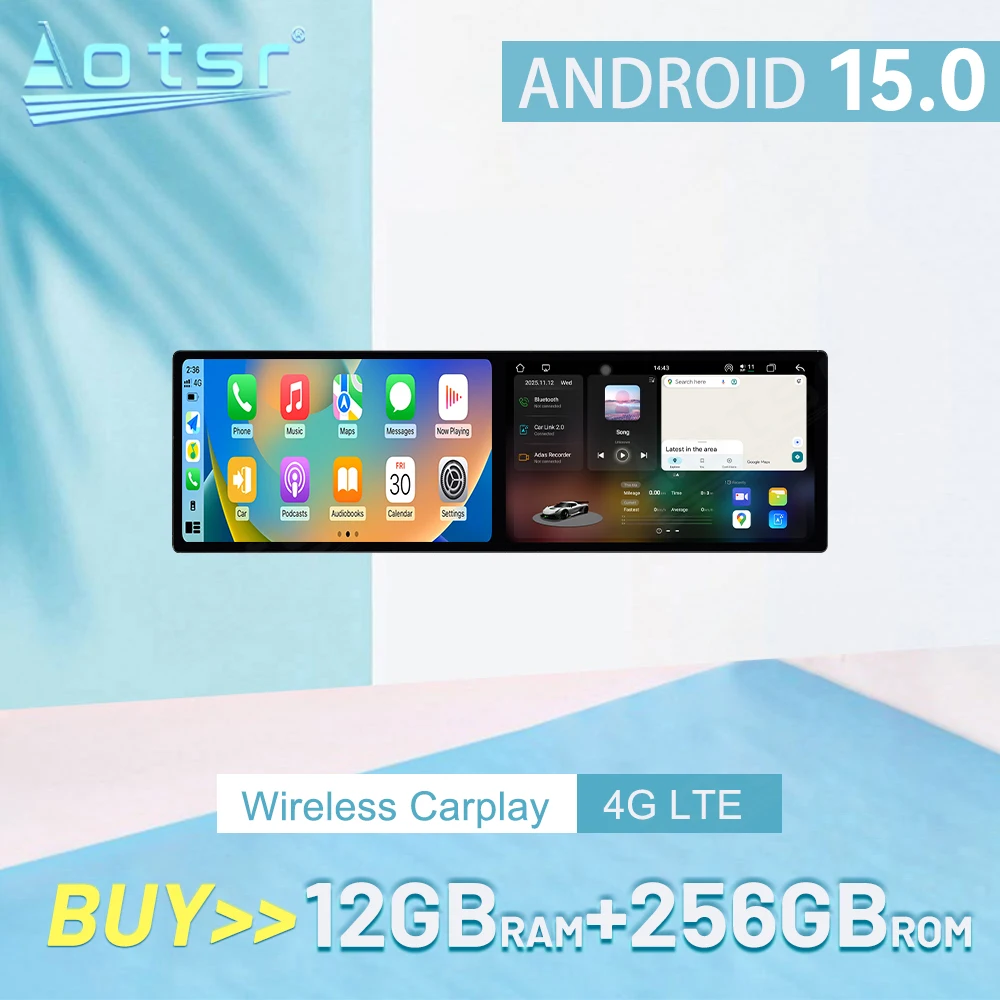 CarPlay المزدوج 9.1 ''أندرويد 15 لسيارات BMW 2 Series Touring 2013-2019 راديو السيارة سيارة لتحديد المواقع والملاحة HD شاشة مشغل وسائط متعددة الرأس