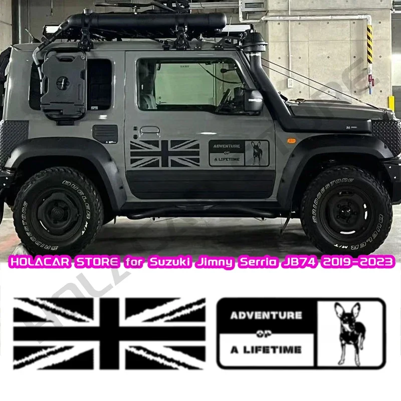 

Для Suzuki Jimny 4 шт. наклейка на боковую кузовную молдинг, наклейка на боковую юбку автомобиля, наклейки в полоску, автомобильные аксессуары, декор