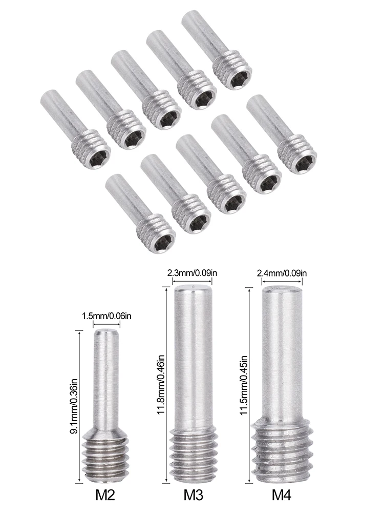 Jeu de boulons de vis M2 M3 M4, 10 pièces de vis de réglage d'essieu de broche d'arbre de transmission de pare-chocs avant et arrière, pour modèles Axial SCX10 de voiture sur chenilles 1/10 RC