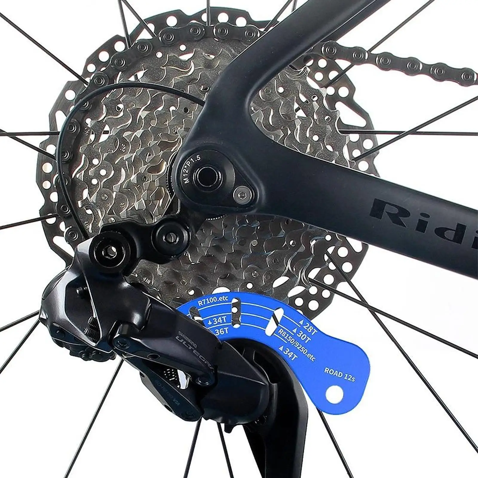 

Adjustable Rear Derailleur Gauge Lightweight Plastic Chain Gap Tool for 12 Speed Electric Road Bike Maintenance