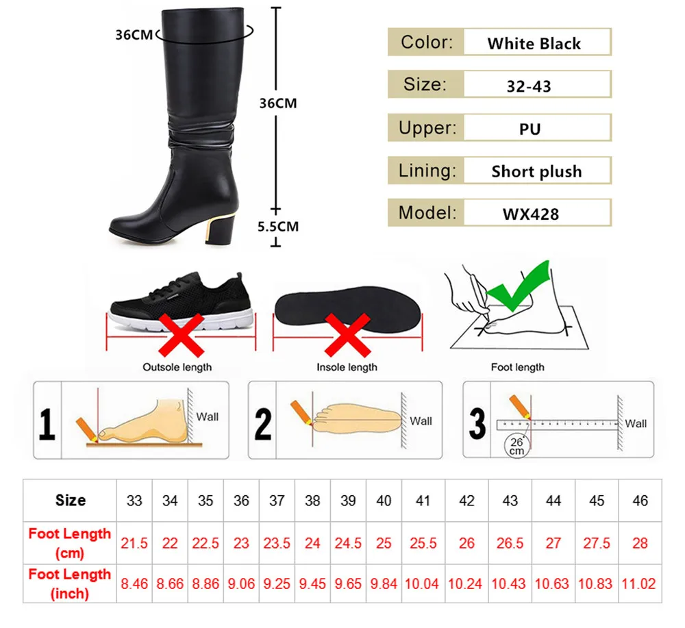 2024 Fashion Short Boots bianco nero donna con stivali spessi lungo autunno e inverno era sottile Jane High Simple Booties Muje