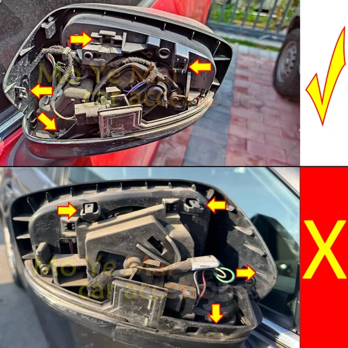 Imagen 2 del producto Cubierta de espejo retrovisor para puerta de coche, tapa de carcasa, carcasa de espejo lateral para Mazda 2 Demio 2017 2018 2019 2020 2021 2022 2023 2024