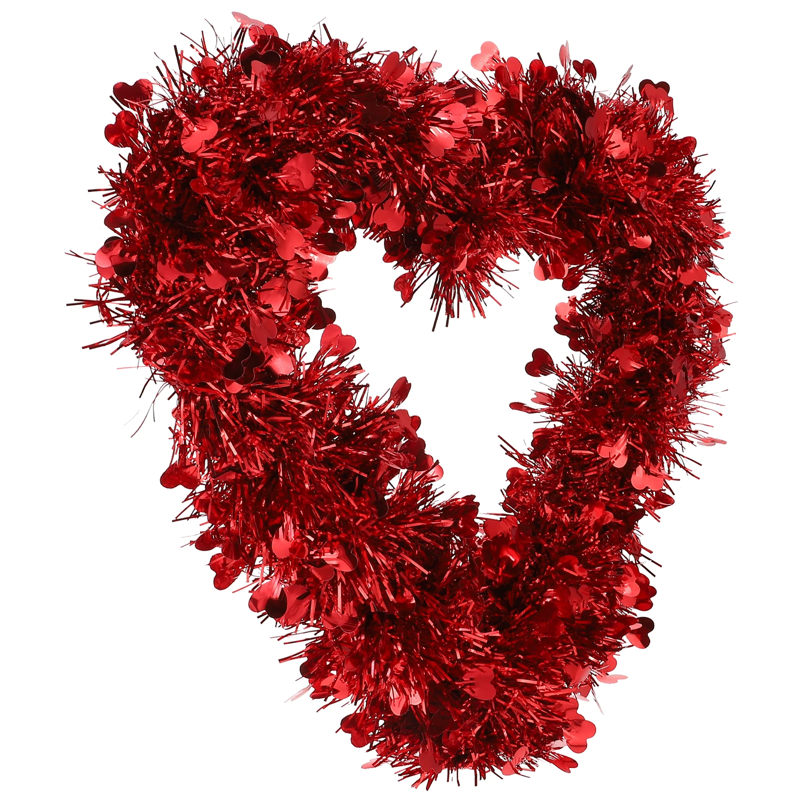 

Simulated Wreath Heart Shaped Garland Decorations Plastic Flowers Valentine Wedding Hanging Ornaments Lovely Decor
