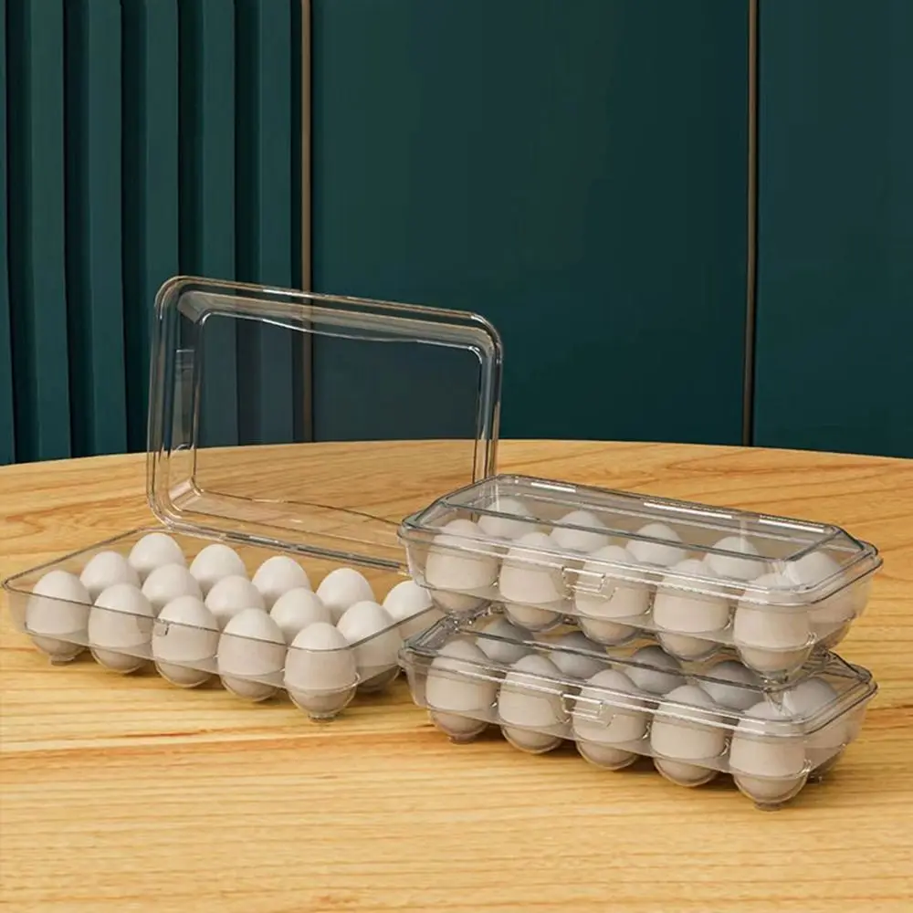 Multifunctional Plastic Eggs Storage Box Rolling with Lid Egg Holder Egg Storage Container Kitchen