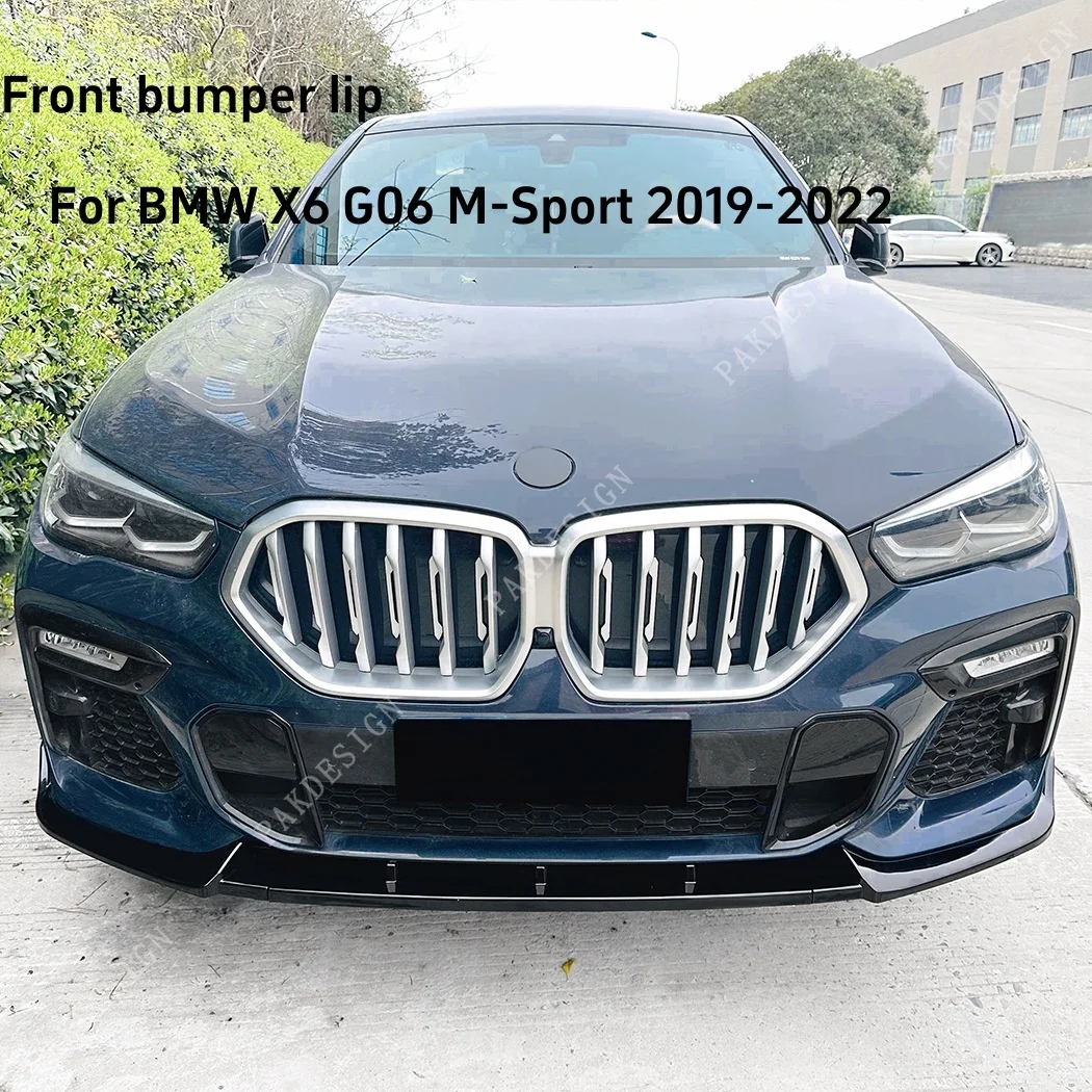 

Front Bumper Splitter Lip Spoiler Diffuser for BMW X6 G06 M-Sport 2019 2020 2021 2022 30d 40i 40d 45e M50i M50d 2019-2022 Tuning