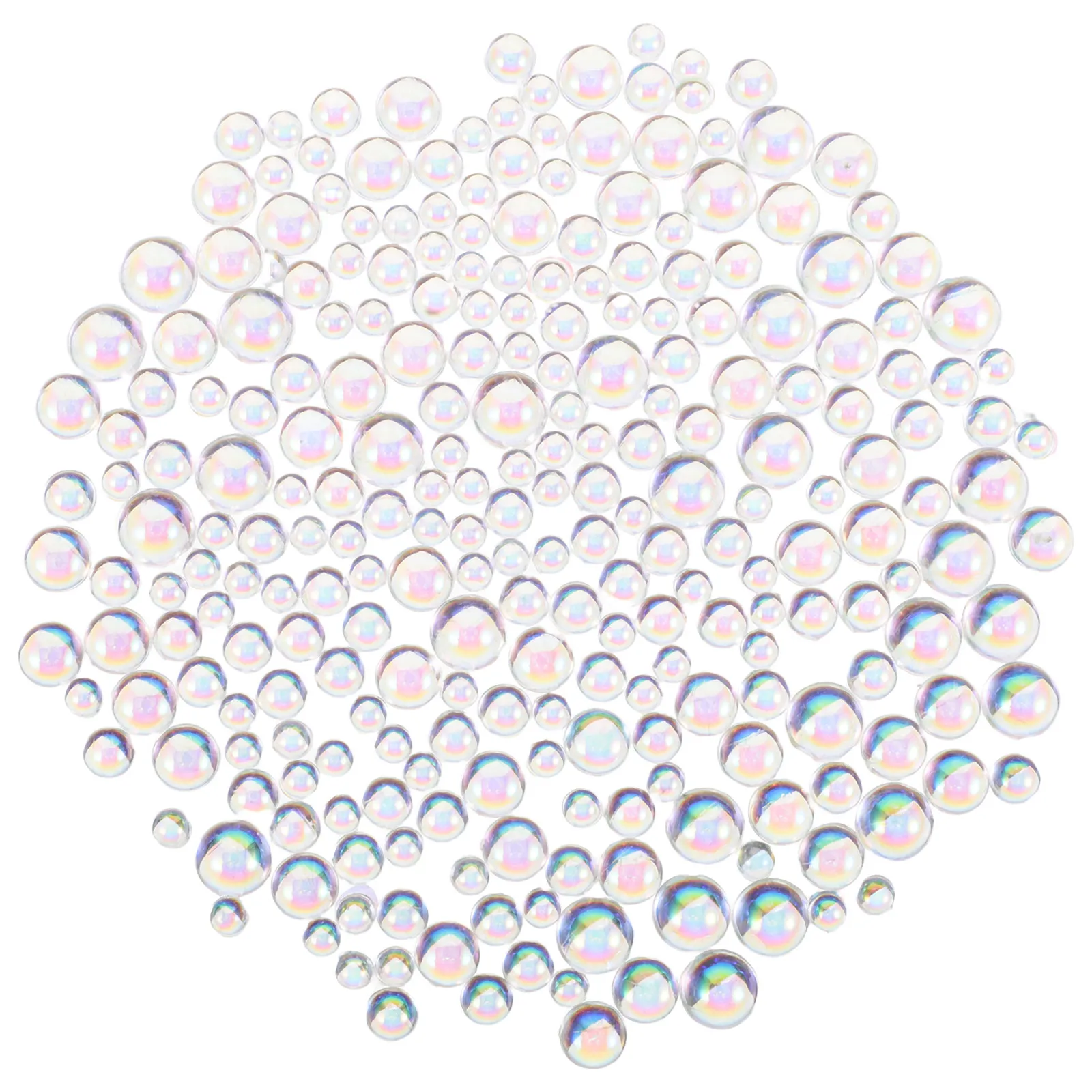 1050Pcs 3Mm 4Mm 5Mm 6Mm Resin Dewdrop Droplets Decals Fake Water Drops Flat Back Charms for Card Making Scrapbook Accessories
