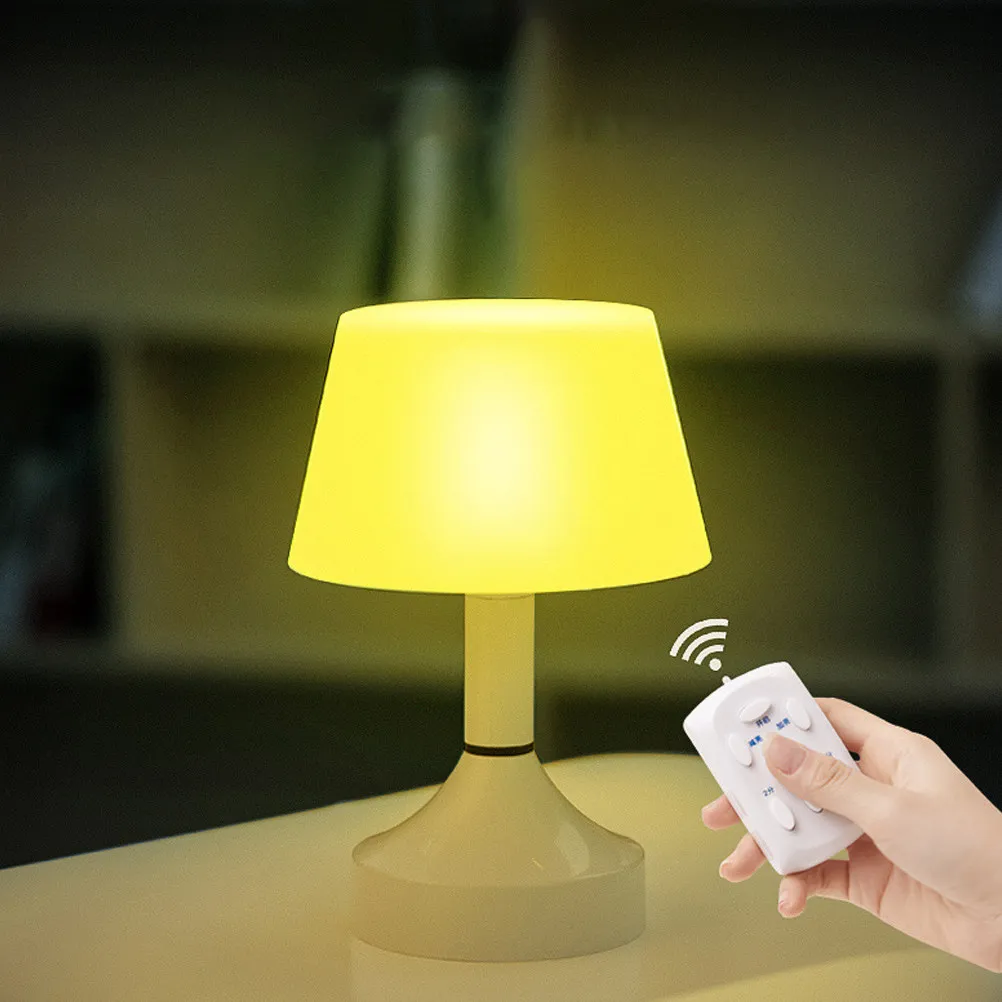 Rechargeable Desk Lamp LED Night Light Yellow Light Decorative Bedside Lamp Stepless Dimmer Bright for Bedroom Office Study